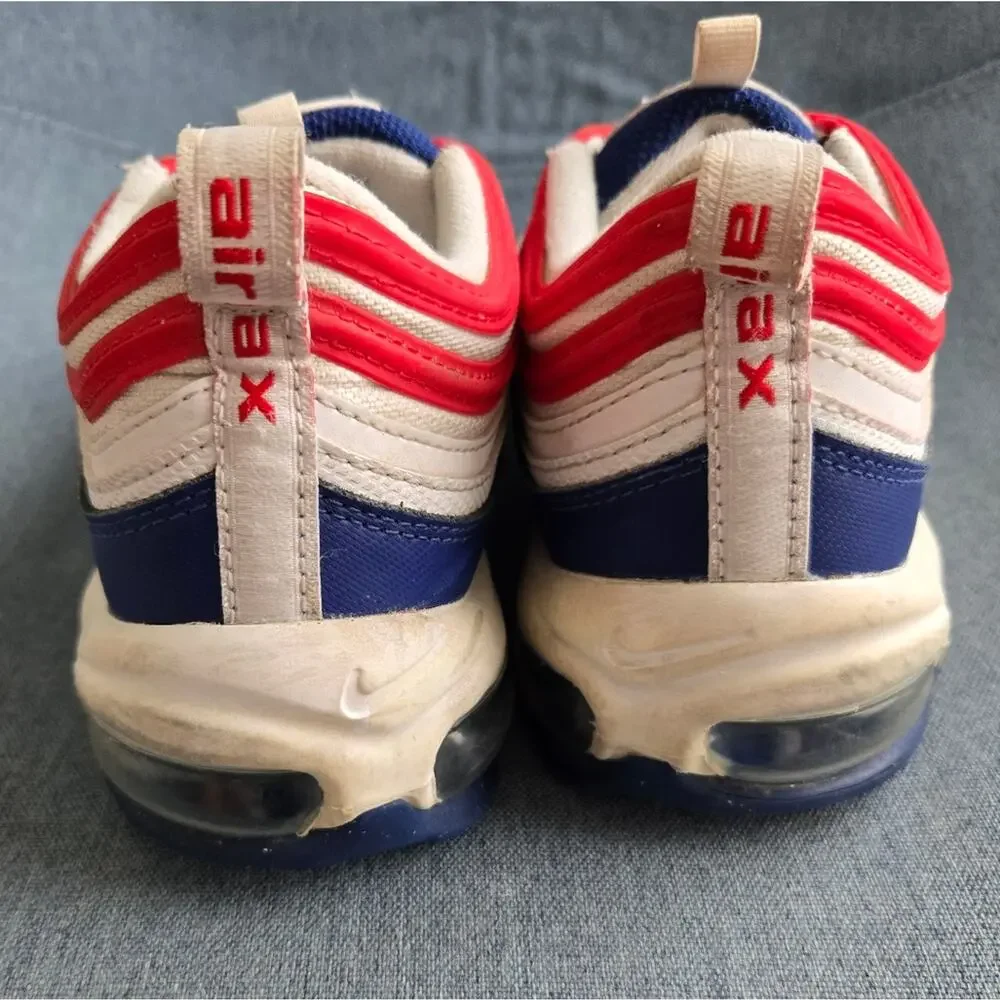 Nike Air Max 97 USA Red White Blue Sneakers Youth Size 7Y